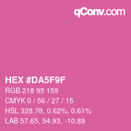カラーコード: HEX #DA5F9F | qconv.com