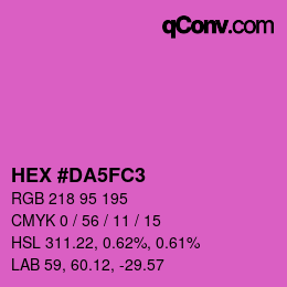 カラーコード: HEX #DA5FC3 | qconv.com