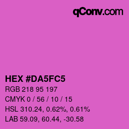 Color code: HEX #DA5FC5 | qconv.com