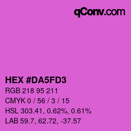 颜色代码: HEX #DA5FD3 | qconv.com