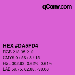 Color code: HEX #DA5FD4 | qconv.com