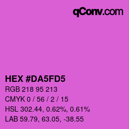 カラーコード: HEX #DA5FD5 | qconv.com