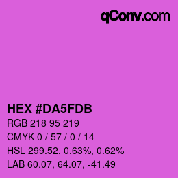 カラーコード: HEX #DA5FDB | qconv.com