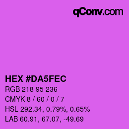 カラーコード: HEX #DA5FEC | qconv.com