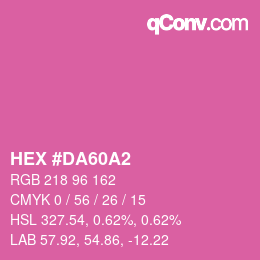 カラーコード: HEX #DA60A2 | qconv.com
