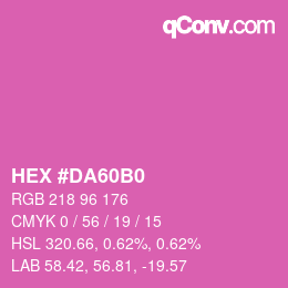 Color code: HEX #DA60B0 | qconv.com