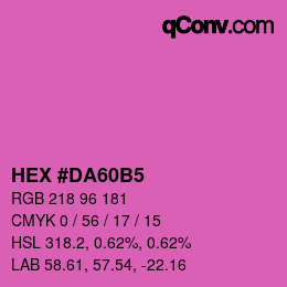 カラーコード: HEX #DA60B5 | qconv.com