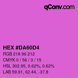 Color code: HEX #DA60D4 | qconv.com
