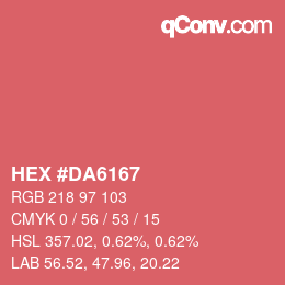 Color code: HEX #DA6167 | qconv.com
