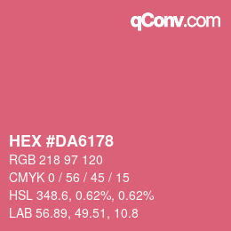 Color code: HEX #DA6178 | qconv.com