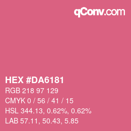 Color code: HEX #DA6181 | qconv.com