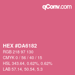 Color code: HEX #DA6182 | qconv.com