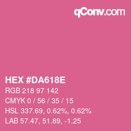 Color code: HEX #DA618E | qconv.com