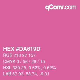カラーコード: HEX #DA619D | qconv.com