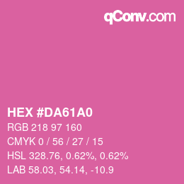 Color code: HEX #DA61A0 | qconv.com