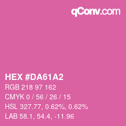 カラーコード: HEX #DA61A2 | qconv.com