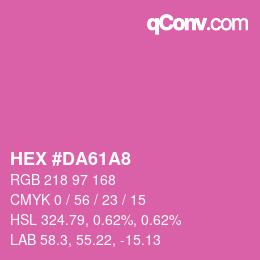 Color code: HEX #DA61A8 | qconv.com