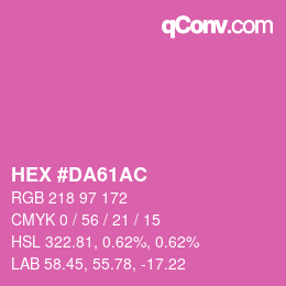 Color code: HEX #DA61AC | qconv.com