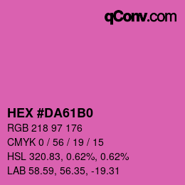 Color code: HEX #DA61B0 | qconv.com