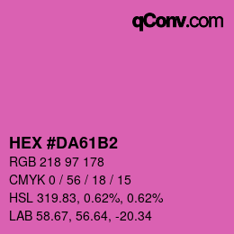 Color code: HEX #DA61B2 | qconv.com