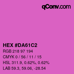 Color code: HEX #DA61C2 | qconv.com