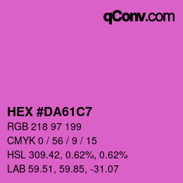 Color code: HEX #DA61C7 | qconv.com