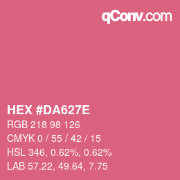 Color code: HEX #DA627E | qconv.com