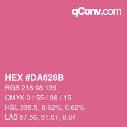 Color code: HEX #DA628B | qconv.com