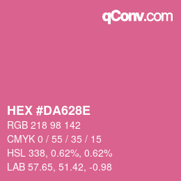 Color code: HEX #DA628E | qconv.com