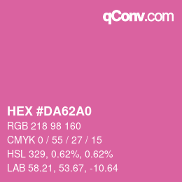 颜色代码: HEX #DA62A0 | qconv.com