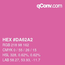 カラーコード: HEX #DA62A2 | qconv.com
