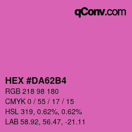 Color code: HEX #DA62B4 | qconv.com