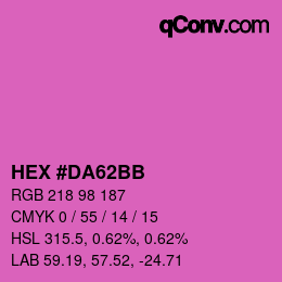 Color code: HEX #DA62BB | qconv.com