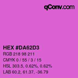 Color code: HEX #DA62D3 | qconv.com