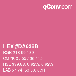 Color code: HEX #DA638B | qconv.com