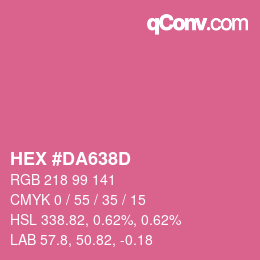 Color code: HEX #DA638D | qconv.com