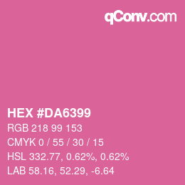 Color code: HEX #DA6399 | qconv.com