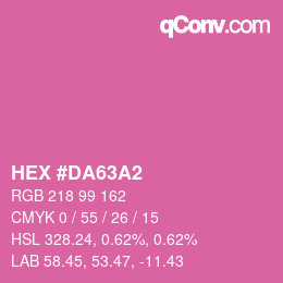 Color code: HEX #DA63A2 | qconv.com