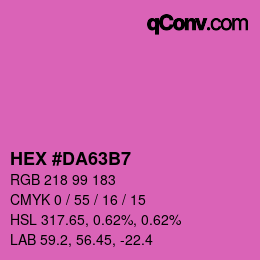 カラーコード: HEX #DA63B7 | qconv.com