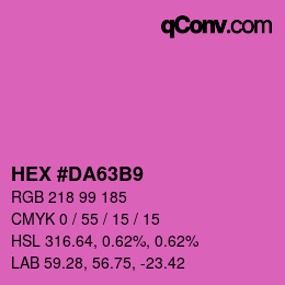 Color code: HEX #DA63B9 | qconv.com