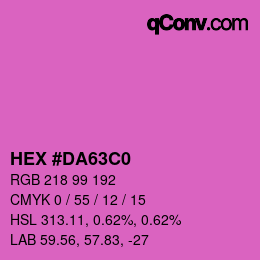 颜色代码: HEX #DA63C0 | qconv.com