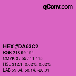 Color code: HEX #DA63C2 | qconv.com