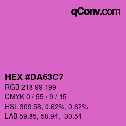Color code: HEX #DA63C7 | qconv.com