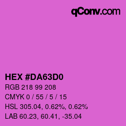 Color code: HEX #DA63D0 | qconv.com