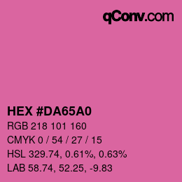 カラーコード: HEX #DA65A0 | qconv.com