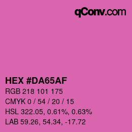 Color code: HEX #DA65AF | qconv.com