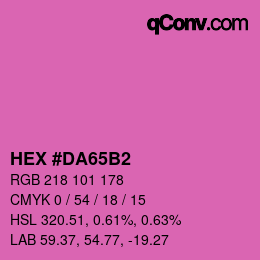 Color code: HEX #DA65B2 | qconv.com