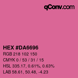 Color code: HEX #DA6696 | qconv.com
