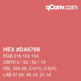 Color code: HEX #DA6768 | qconv.com