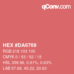 Color code: HEX #DA6769 | qconv.com
